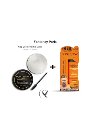 Fontenay Saç Şekillendirici Toz Wax Turuncu + Profesyonel Kaş Şekillendirici Wax