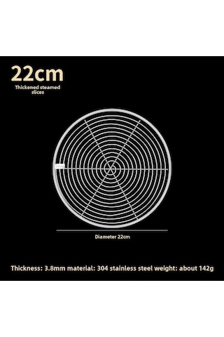 Reedark 22cm 304 Gıda Grubu Paslanmaz Çelik Kalın Gazimaç, Ev Ve Ticari Mutfaklar İçin Fırın/arç Uyumlu, Temizliği Kolay, Çok Fonksiyonlu Buhar Taşıyıcı