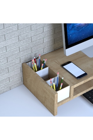 Emkawood Sally Safir Monitör Yükseltici Laptop Standı