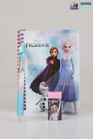Lisanslı Elsa Frozen Çizgili Bloknot , Versatil Uçlu Kalem 0.7 Mm Ve Silgi Seti