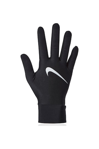 Nike Dry Lightweight Womens Gloves Reflektörlü Dokunmatik Uyumlu Spor Eldiveni Siyah Siyah