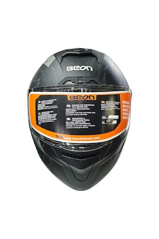 Beon B507 Full Face Kapalı Motosiklet Kaskı Gri - Siyah