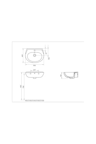 Turavit Oval Lavabo 40 x 50