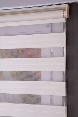 Oba Perde Keten Zebra Perde Beyaz 120 x 190