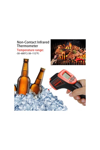 Gajeena Endüstriyel Enstrüman Gm320s: -50 C'den 600 C'ye Plastik Isı Ölçer Kırmızı