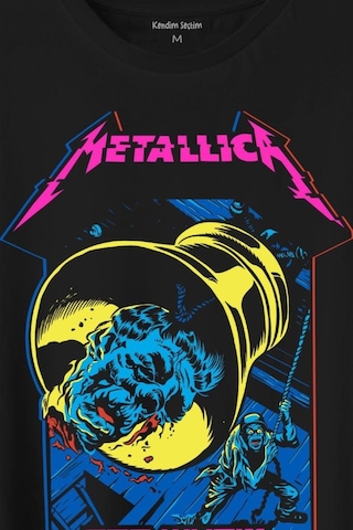 Metallica For Whom The Bell Tolls New Yeni Rock Metal Müzik Baskılı Tişört Unisex T-shirt 001