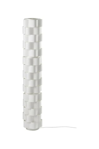 Yer Lambası, Beyaz Renk Meridyendukkan 138 Cm Lagtryck Dalgalı Model Lambader İç Mekan Aydınlatmaları