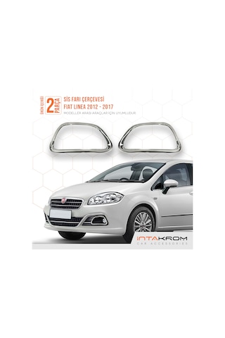 intakrom Fiat Linea Krom Sis Farı Çerçevesi 2 Parça 2012-2017