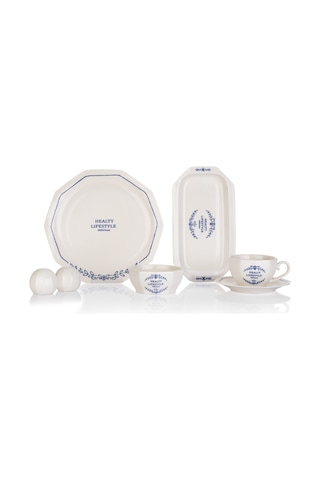 Schafer Swanky Kahvaltı Takımı-32 Parça-Lacivert01 Lacivert