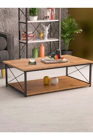 Reyo Falez Orta Sehpa Double Minimalist Ceviz