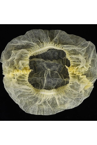 Trendooze Tek Sarı Şapkalar Restoran Mutfak Laboratuvarlar Kullanımlık Kuaför Endüstriyel On