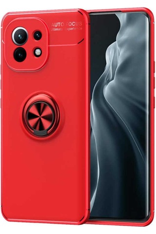 Xiaomi Mi 11 Kılıf Zore Ravel Yüzüklü Silikon Kılıf