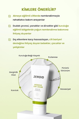 Aşırı Kuru Ve Hassas Ciltlere Bariyer Desteği Sunan Yoğun Bakım Kremi Zeroıd Intensive Oint-cream