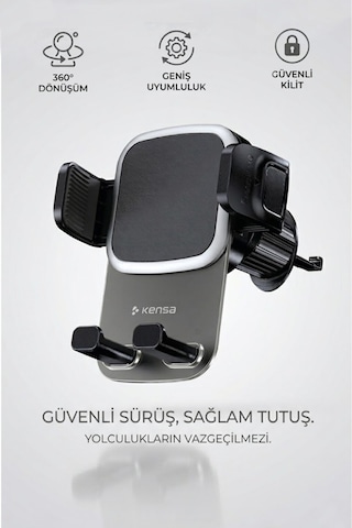Havalandırma Tipi 360 Ayarlanabilir Araç İçi Telefon Tutucu 1