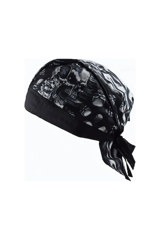 Turcoshop11 H03 Retro Motorsiklet Kask Balaklavası Erkek Yaz Spor Bandana Pirat Şapka