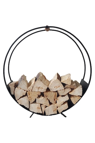 Blueflame Metal Ahşap Kulplu Dekoratif Şömine Odunluk