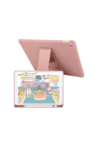 Apple Uyumlu iPad, Pro 3. Ve 4. Nesil 2021 /2022 11 Inç Tablet Kalem Bölmeli Kılıf Silikon Standlı Korumalı Kılıf