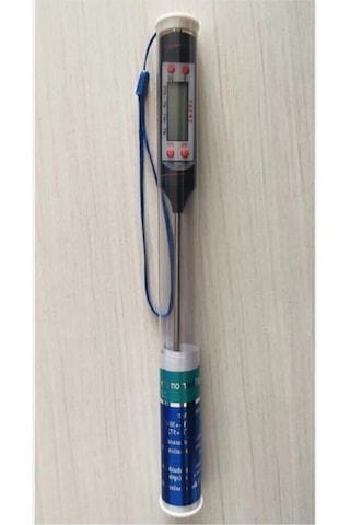 Dijital Yemek Gıda Mutfak Termometre Sıcaklık Ölçer Tp-101 Beyaz