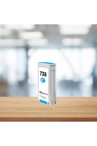 Hp Uyumlu Tonermax 738 498n5a 130 Ml Mavi Kartuş / Designjet T850 / T950