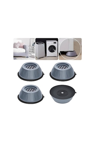 Mainshop 4 Adet Ses Ve Titreşim Azaltıcı Ayaklık Çamaşır Makinesi Ve Kurutma Makineleri M-541 Çok renkli