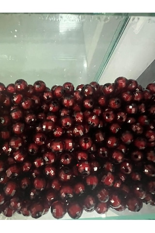 25 Gram Vişne Çürüğü/koyu Bordo Renk Boncuk, 1. Kalite