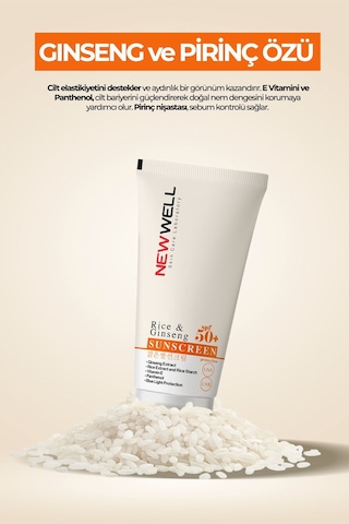2 Adet Rice & Ginseng Sunscreen Spf50+ Pirinç Özlü Güneş Kremi 50 Ml