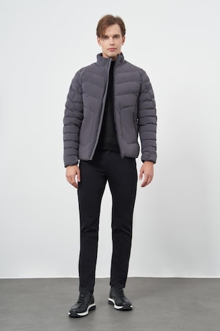 İmza Koyu Antrasit Dolumlu Hakim Yaka Slim Fit Dar Kesim Klasik Mont 1007245153 Koyu Antrasit