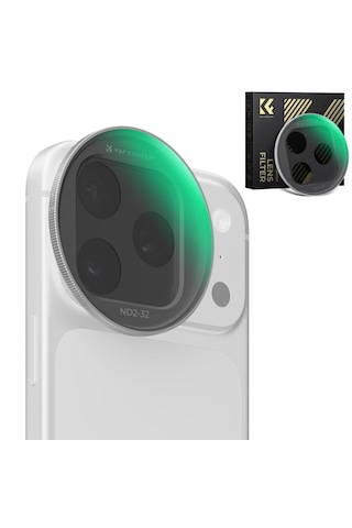 K&f Concept İphone 17 Pro Ve Pro Max İçin Ayarlanabilir Nd2-32 Filtre Silver