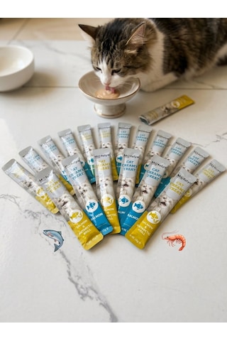Krem Kedi Ödül Maması Tavuk Ve Somon Çeşitleri 15 Gr Karışık Tatlar 20 Adet