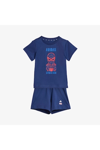 Adidas Marvel Set Çocuk Mavi Şort Takım Jz7676 Mavi