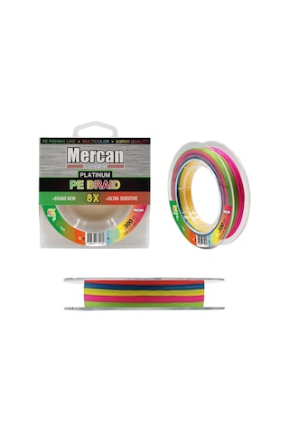 Mercan Platinum Pe 8X Örgü İp 300 M Multı Color Misina