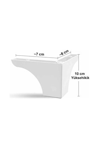 Rose 10 Cm Mobilya Kanepe Sehpa Tv Ünitesi Koltuk Ve Konsol Ayağı Beyaz