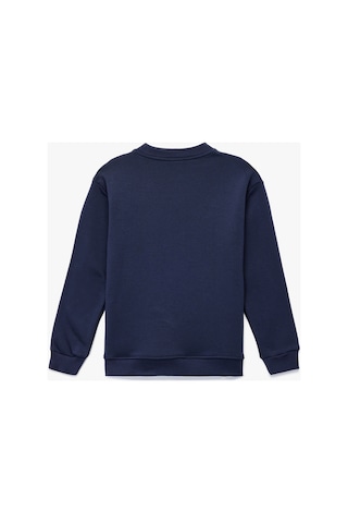 Koton Erkek Çocuk Dinozor Baskılı Şardonlu Uzun Kollu Bisiklet Yaka Sweatshirt Lacivert