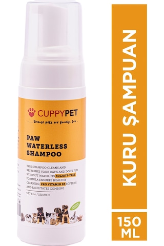 Cuppypet Evcil Hayvanlar İçin Kuru Şampuan 200 ML
