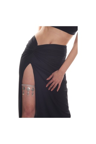 Labalaba Kadın Antik Gümüş Kaplama Etnik Baskılı Geometrik Charm Detaylı Lastikli Bacak Zinciri Gümüş