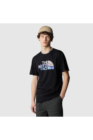 The North Face M Ss Mountain Line Tee Erkek T-shirt Nf0a87ntjk31 Siyah
