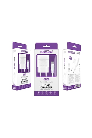 Wattbox Telefon Şarj Aleti Set 2A Type-C 2Usb