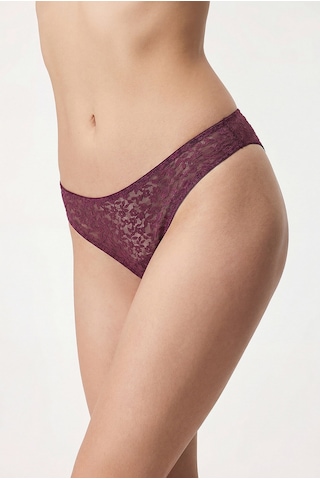 Loya Kadın Mürdüm Nirvana V Slip Külot Murdum