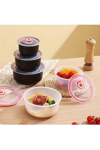 Trendooze Gaojunshop01 3 Parça Yeşil Saklama Seti Hava Geçirmez Yığılabilir Taze Gıda Kabı Yeşil