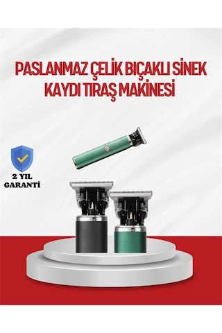 Saç Sakal Ense Paslanmaz Çelik T-bıçak Vücut Tıraş Makinesi