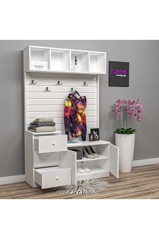 Peony Özel Ölçü Portmanto Mdf Sis Gri