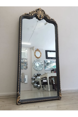 Ayna Denizi Princess Great Anthracite Gold Model Antrasit Altın Renk Dekoratif Boy Aynası Antrasit - Altın
