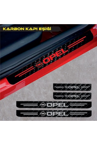 Opel Astra Karbon Kapı Eşiği Oto Sticker 4 Adet