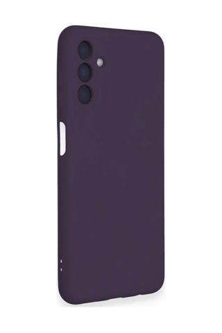 Samsung Uyumlu Galaxy A14 4g Kılıf Nano İçi Kadife Silikon - Mor Aklby-bsva58 standart