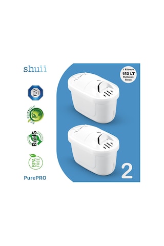 Purepro I Su Arıtma Sürahisi Filtresi 2 Adet Filtre I Jugg Ve Brita Maxtra + Pro İle Uyumlu