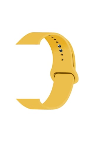Watch Kordon 2 3 4 5 Seri 42-44 Mm Silikon Kordon Kayış-sarı