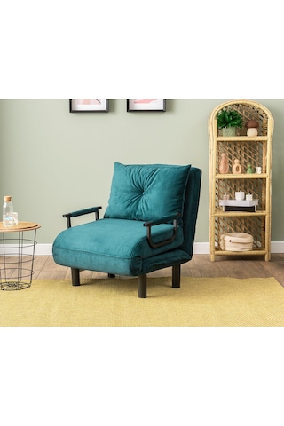 Pafu Sento Tekli Katlanır Yataklı Koltuk - Soho Petrol Petrol Yeşili