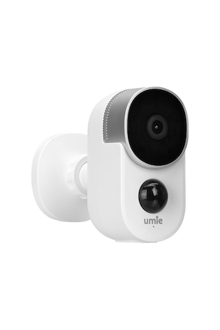 Umie UM-BK21 İki Yönlü TF Kart 6700 Bataryalı Kablosuz Tuya Destekli 1080P Full HD Akıllı IP Kamera Beyaz