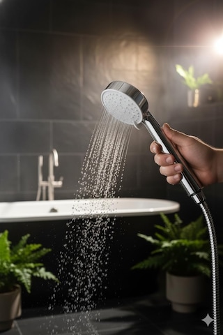 Duş Başlığı Yüksek Basınçlı Su Tasarruflu Banyo Shower Head, Kireç Önleyici Filtreli 3 Kademeli Ayarlanabilir Sprey, Evrensel Bağlantı Diğer