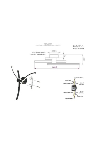 Led Plafonyer, 36w, 4000k, Modern Aydınlatma 01G Taba